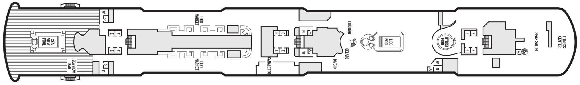 Deck 9 - Lido Deck plan